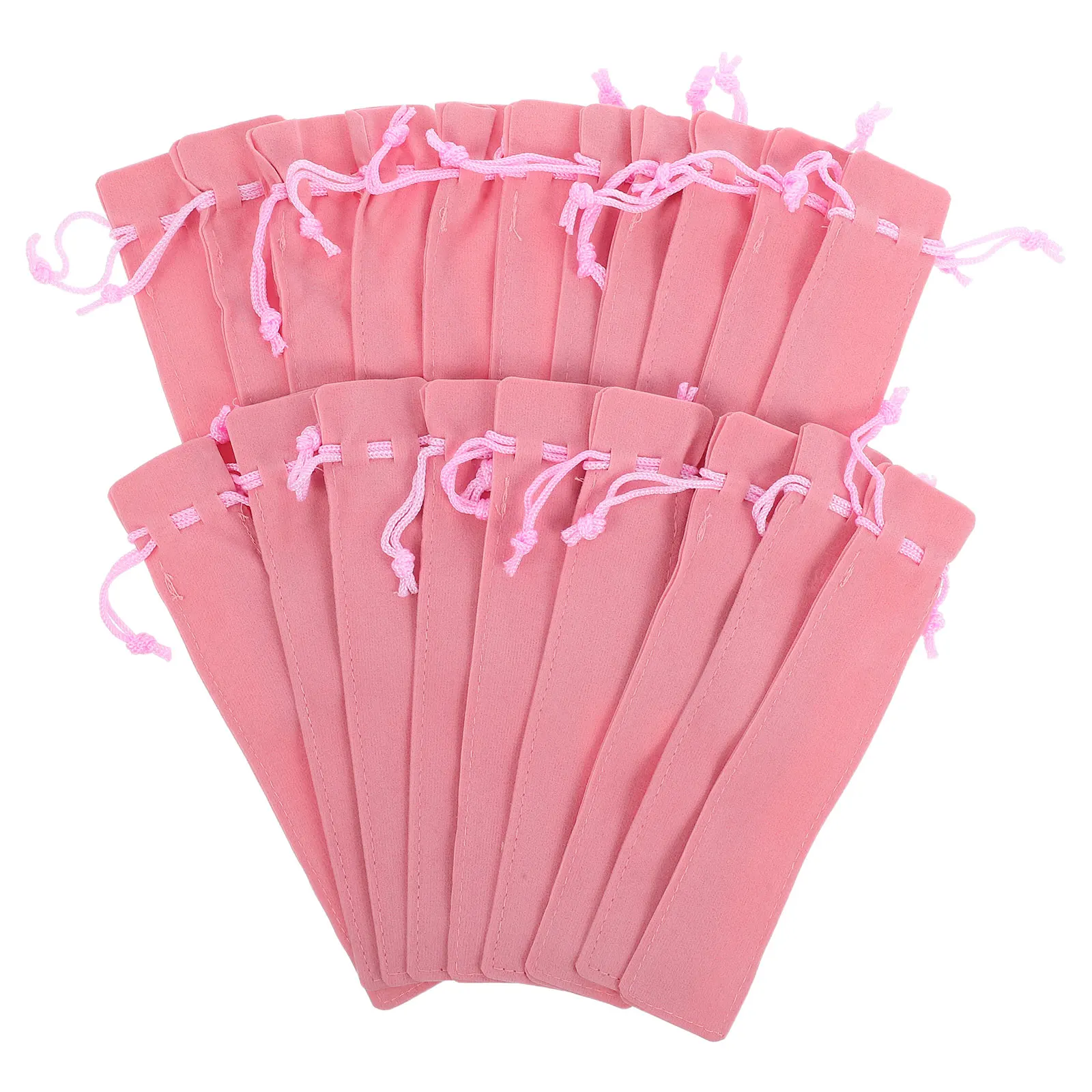 

20 Pcs Multifunction Fleece Pen Bag Travel Pencil Canvas Drawstring Bags for Pens
