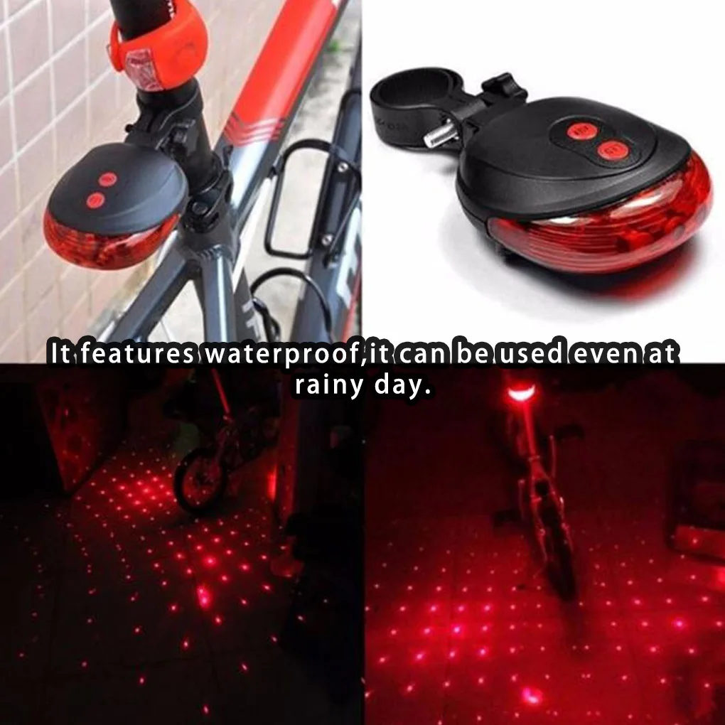 New Waterproof LED Laser Safety Warning Bicycle Lights Bicycle Cycling Lights Taillights Bicycle Tail Bicycle Accessories Light