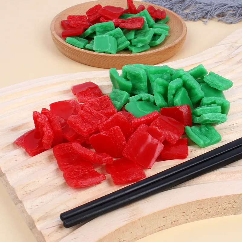 5pcs Artificial Green Red Pepper Miniature Models PVC Food Window Display Props Artificial Food Play Accessories Decorations