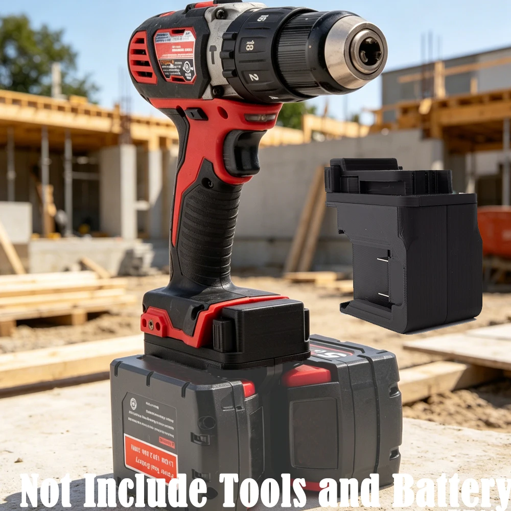 

Cordless Adapter for Milwaukee18V Dual Battery Convert to for Milwaukee 18V Cordless Power Tools Drill Accessory(NO Battery)