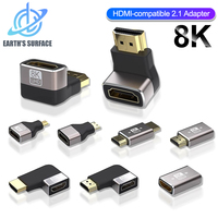 8K HDMI-Compatible2.1 Cable Adapter 90 Degree Right Angle Elbow Connector Male to Female HDTV Extender for TV PS5 Xbox PC Laptop
