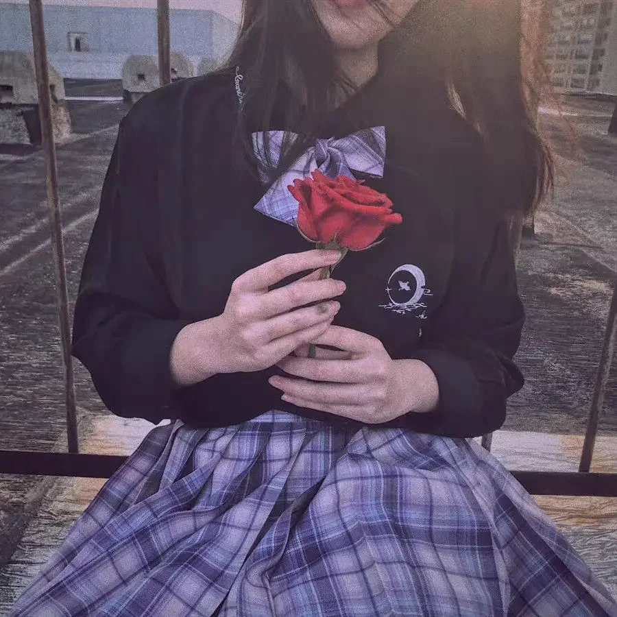 Romantico viola uniforme JK Set donna 2025 estate gonne a vita alta stile coreano gonne a pieghe camicia e cravatta per ragazze carine vestito