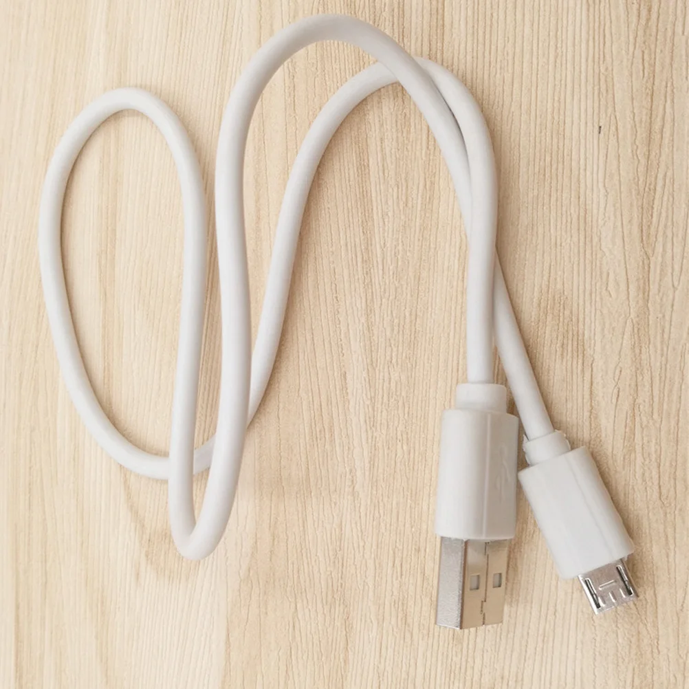 كابل شحن USB صغير الحجم 75 × 1 سم، سلك شحن أبيض متين عالي السرعة لجهاز كابل USB الصغير