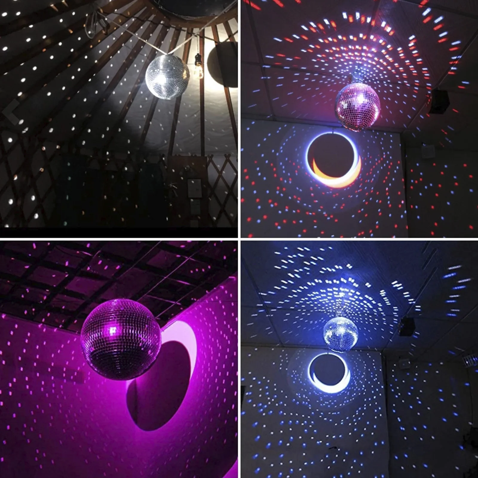 Disco Spiegel Ball Party Glänzende Kugel Weihnachten Dekoration Bühne Licht Rotierenden Glas Ball Retro Reflektierende KTV DJ Licht Wohnkultur – Detail 7