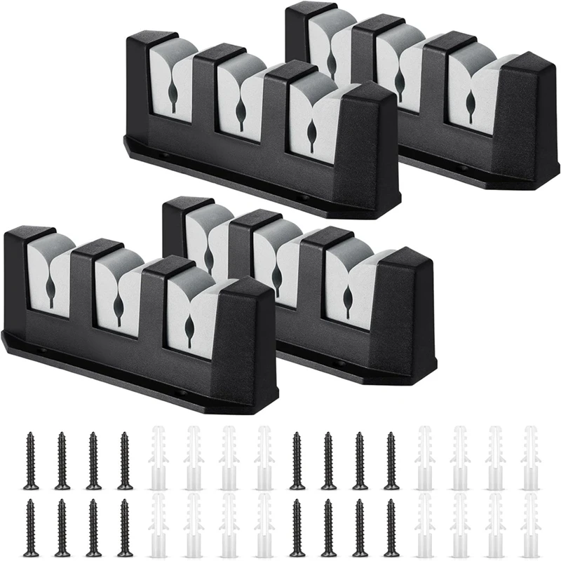 

3 Rod Fishing Rod Holder Wall Mount Fishing Rod Rack Horizontal Rod Holder For Wall Garage Boat Parts 4Pcs Grey