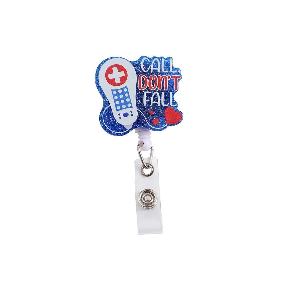 360 Rotating Retractable Badge Reel Alligator Clip Simplicity Easy To Pull Buckle Acrylic Name Tag Nurse ID Holder Doctor