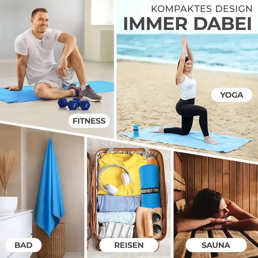 Super saugfähiges, weiches, schnell trocknendes Handtuch für Outdoor-Sportarten, Reisehandtuch, kann für Reisen, Yoga, Strand, Baden verwendet werden – Detail 17