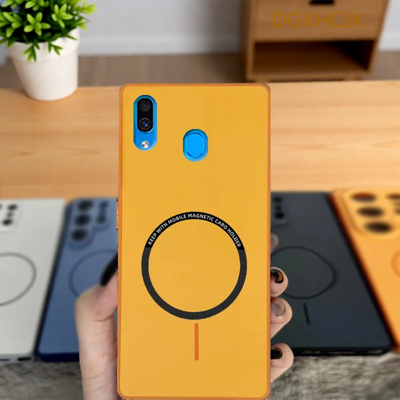 For Samsung Galaxy A30 Phone Case Samsung A20 Case Samsung Galaxy M10S Cover Color magnetic hard Silicone back cover