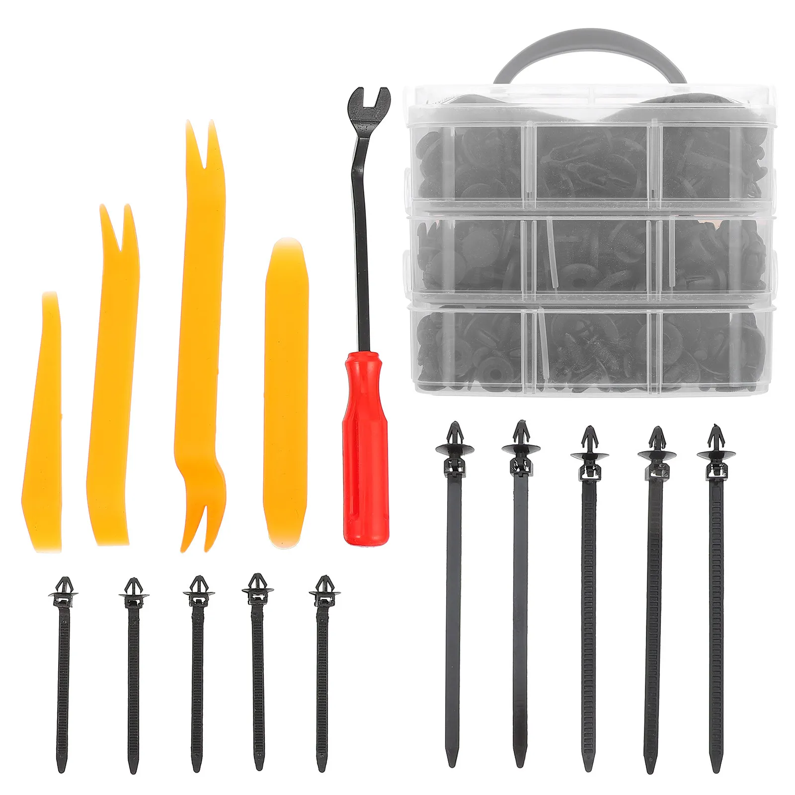 

1 set 1 Set Car Retainer Clips Bumper Plastic Rivet Push Pin Fasteners Kit For Auto Body Trim Repair Vehicle Expansion Clip