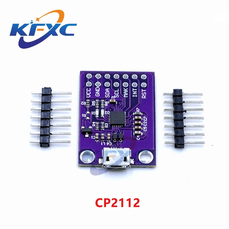 1pcs-10pcs CP2112 Debug Board USB to SMBus I2C Communication Module 2.0 MicroUSB 2112 Evaluation Kit for CCS811 Sensor Module