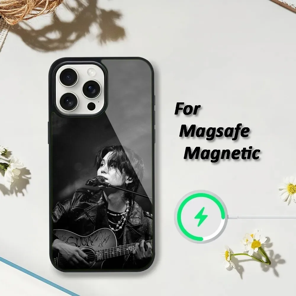 A-Agust D Yoongi S-Suga Phone Case For iPhone 16,15,14,13,12,11,Plus,Pro,Max,Mini Magsafe Magnetic Wireless Charging