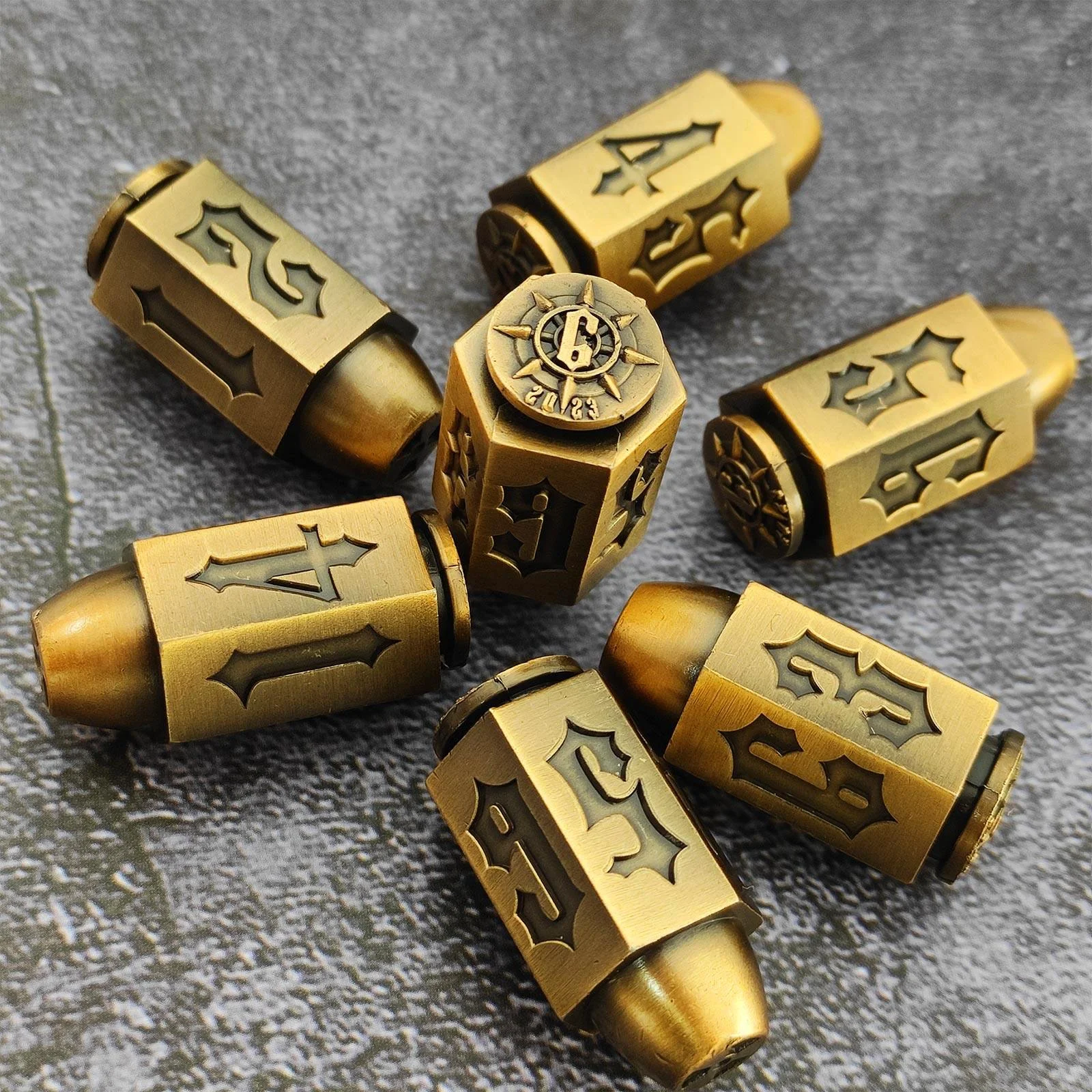 Metal Dices D6 Bullet Dice Set DND for Dungeons and Dragons Polyhedron Table Game Dice Role Playing Dices Cube D6 for DND Gifts