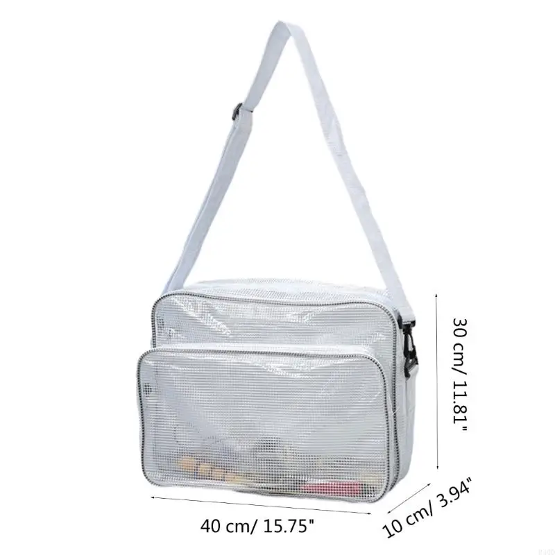 340D anti static clear bag pvc carty crows crossbody controom for semiconductor cleanbroom