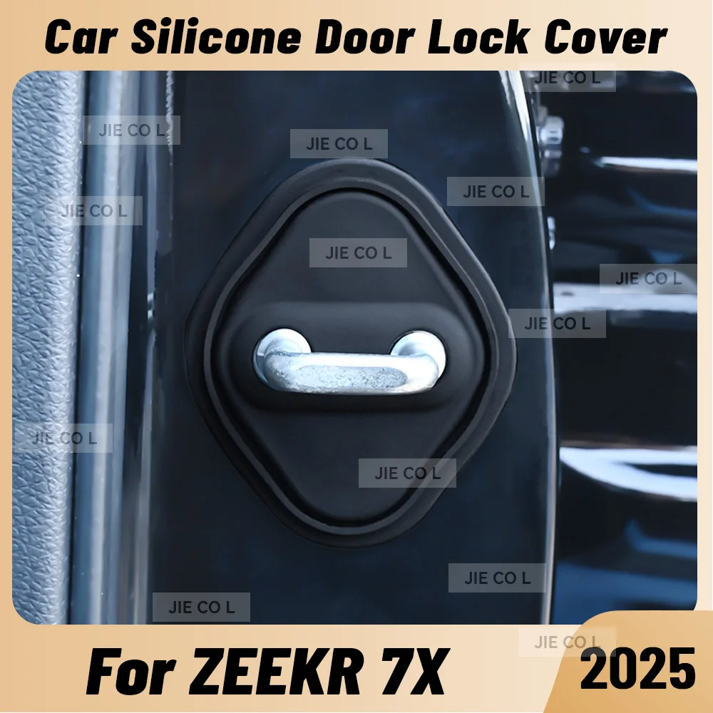 

For ZEEKR 7X 2025 Car Door Shock Absorber Door Lock Protector Silicone Auto Door Lock Latches Cover Accessories