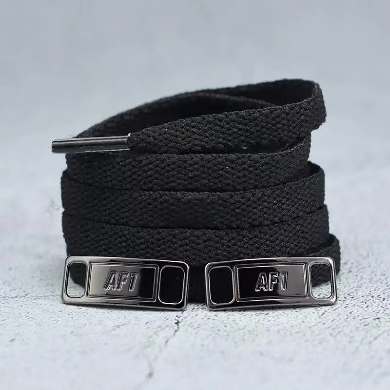 4 Stück AF1 Schnürsenkel Schwarz Weiß Flache Schnürsenkel und Schuhdekoration Anzug Sneaker Schnürsenkel Air Force One Schuhe Zubehör