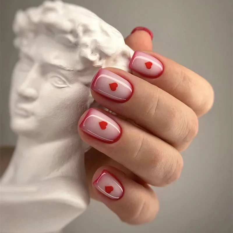 24 Unidades de Unhas Postiças Francesas com Estampa de Leopardo, Ponta Quadrada Curta, Reutilizáveis, Cobertura Total, com Flores 3D e Strass