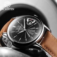 OCHSTIN New Wristwatch Automatic Mechanical Male Clock Top Brand Luxury Sport Military Genuine Leather Original Men Watch 6020