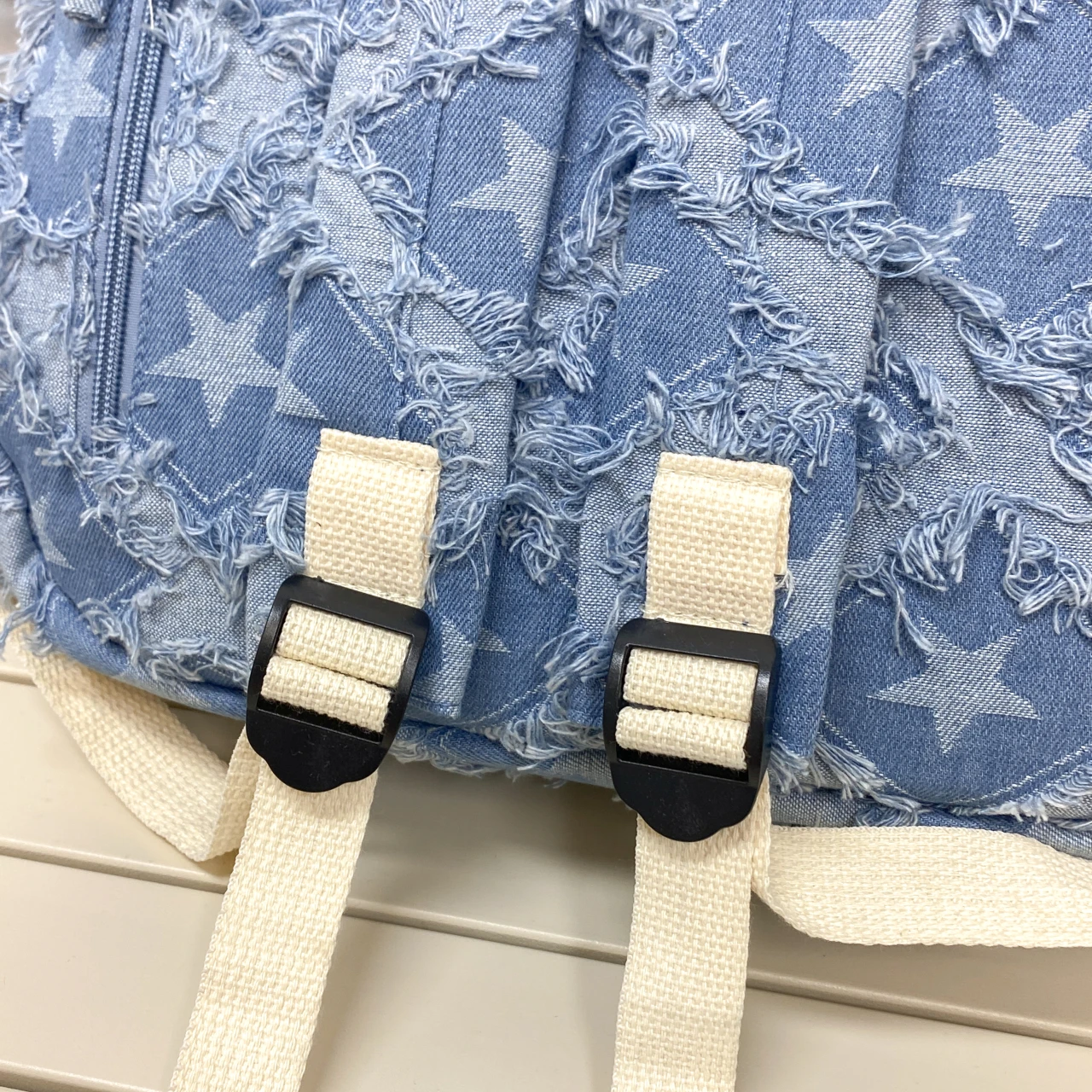 Mochilas vaqueras de estilo americano para mujer, bolsos de lona de gran capacidad, bolsos escolares de tela con estrellas, bolsos de algodón para