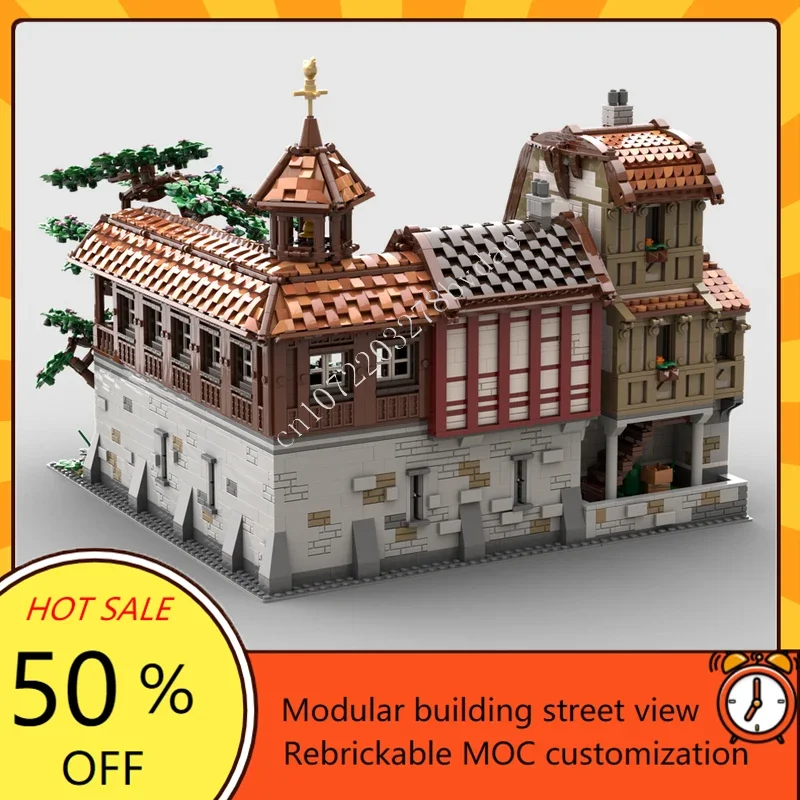 7301PCS Farmers Market Hot City MOC StreetView Puzzle Creative Architecture DIY Assembly Model Birthdayal Toy Christmas Gift