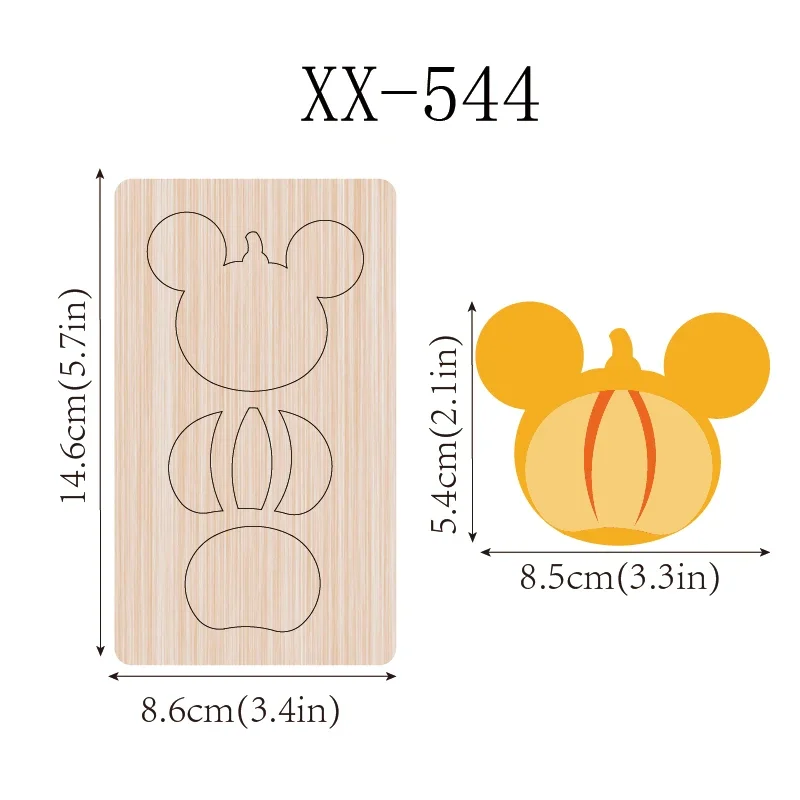 Mickey Themed Dog Cat Sea Star Shell Scrapbook Wooden Cutting Dies for Christmas Compatible with Most