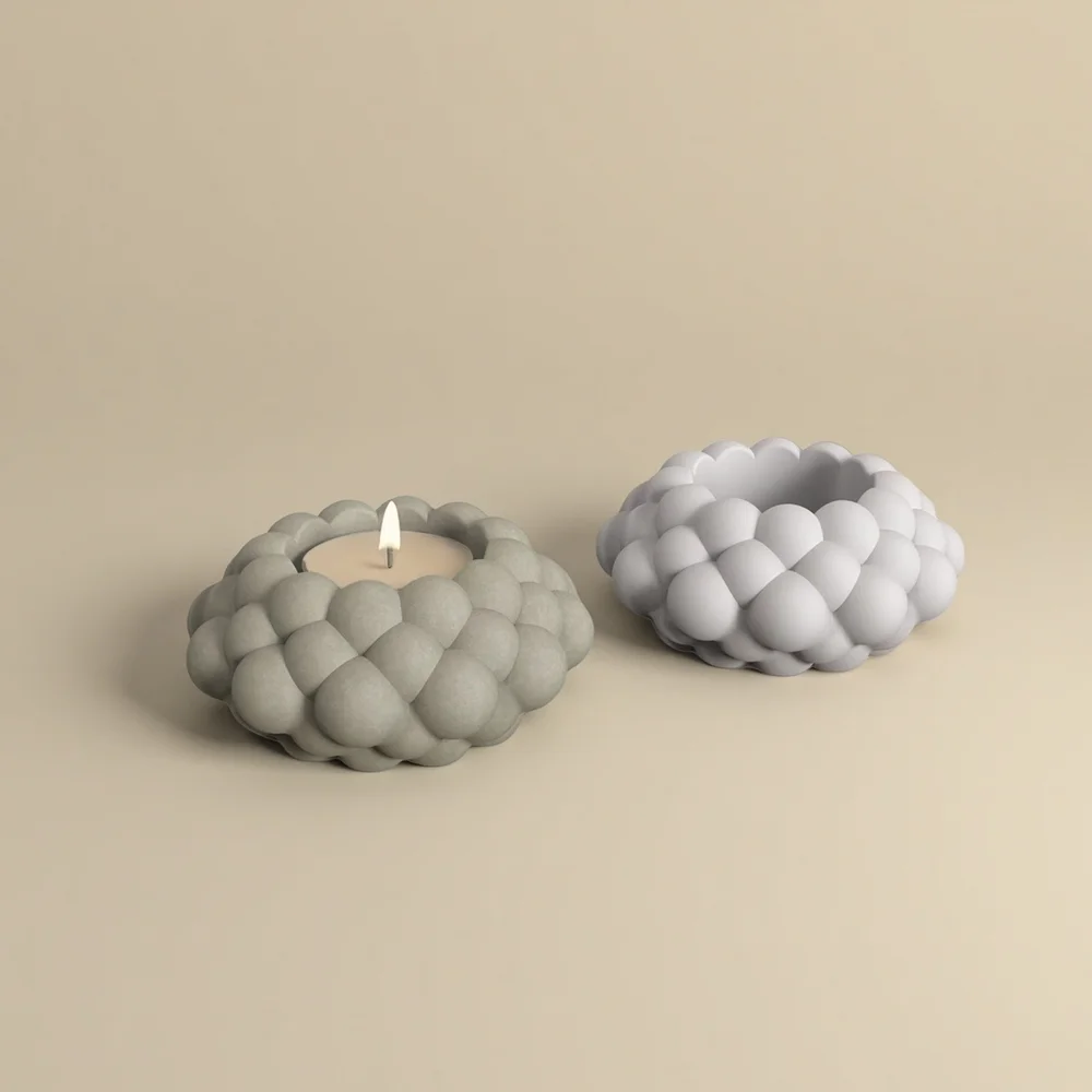 

Silicone Mold for Candlestick，Suitable For Cement Gypsum Jesmonite, Reusable Candle Holder DIY Craft Mold ,Tealight Mold