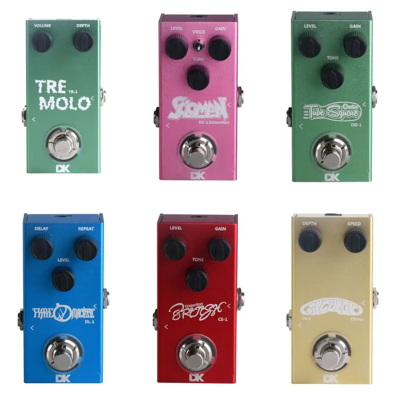 DK-Guitar Effect Pedal, Soloman Distortion Time Machine, Delay British Distortion Tube, Square Overdrive, Tremolo Chorus