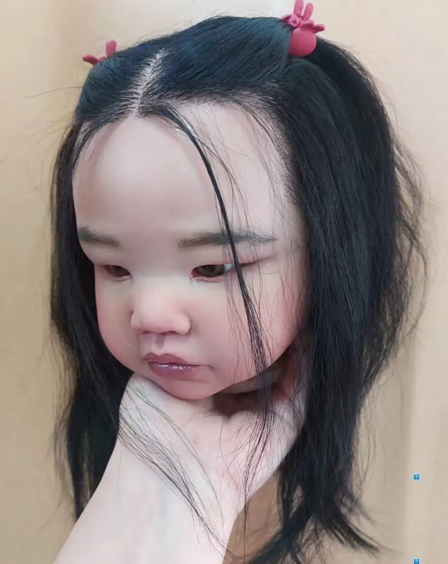 EGO Customized Limited Supply 29inch Reborn Baby Amaya With Hand-Rooted Hair Painted Kit DIY Part With Cloth Body
