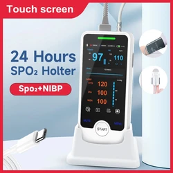 Human Touch Screen 24 Hours Ambulatory Blood Pressure Monitor Spo2 PR NIBP Multiple Parameters Vital Signs Patient Monitor