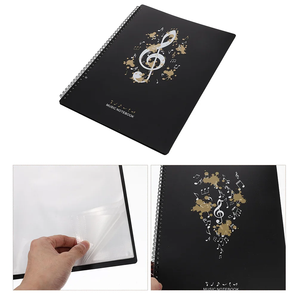 

A4 Music Sheet Binder Transparent Insert Pages Reusable Organizer For Piano Sheet Music Storage Document Protector Folder