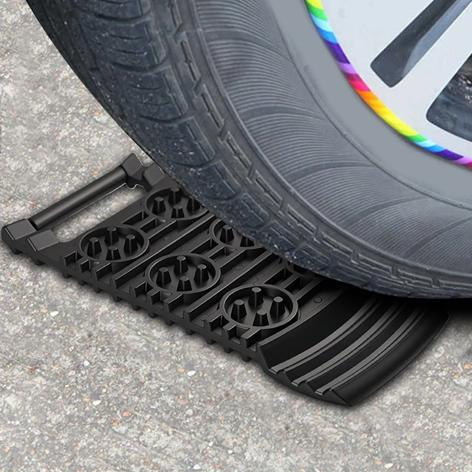 

Recovery Traction Boards 2 Pieces Recovery Tracks Mat Ladder Pad For Vehicle Rescue Muddy Roads Rocky Trails Hiking Camping