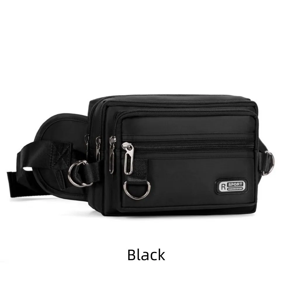 سعة كبيرة الرجال الخصر حقيبة مقاوم للماء خفيفة الوزن الرجال حقيبة صدر للرجال Crossbody أكسفورد القماش حزمة مراوح ركوب الخيل في الهواء الطلق #4