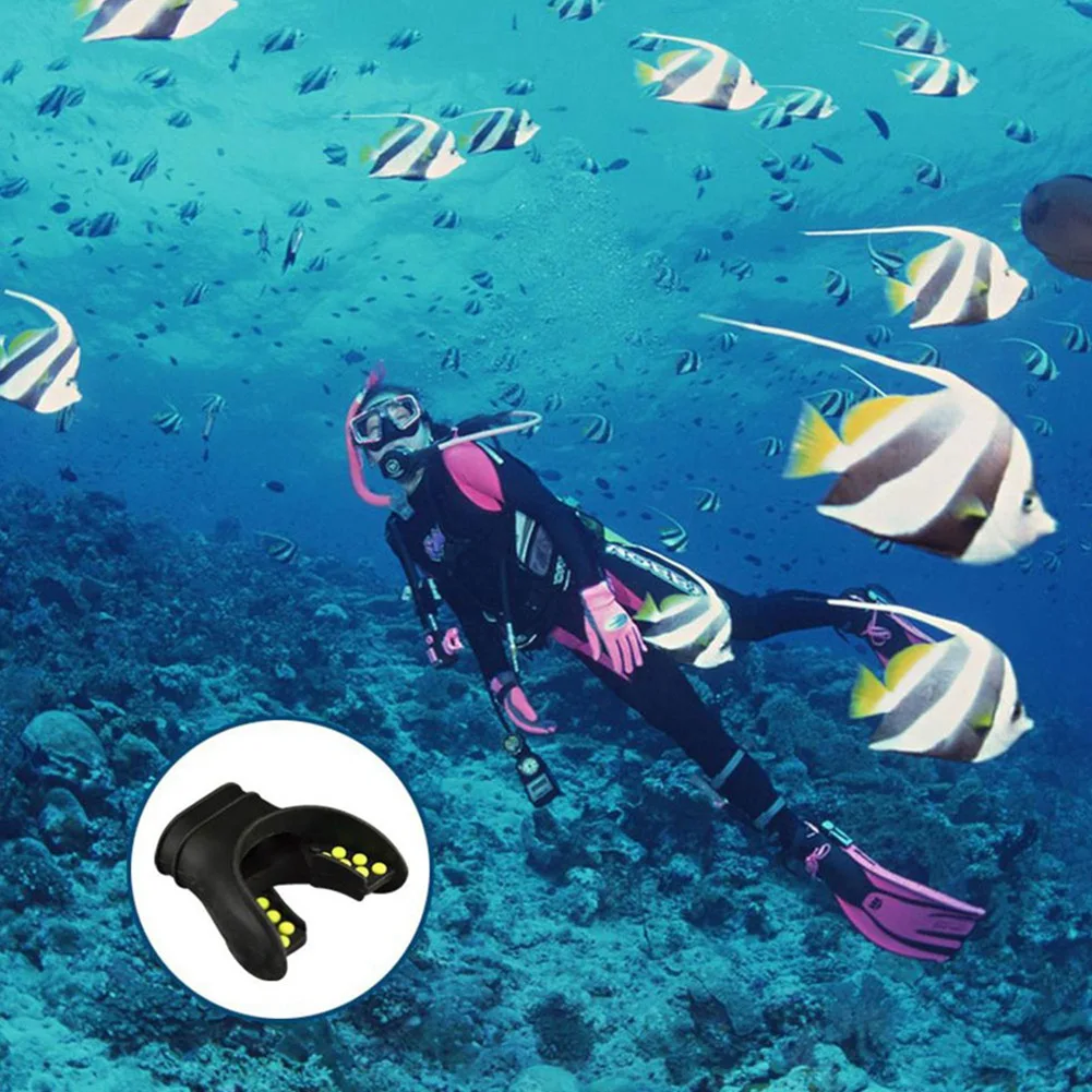 

AEF6-2X Snorkel Mouthpiece Regulator Diving Mouthpiece Universal Accessory Replacement Scuba Silicone Respirator Blue