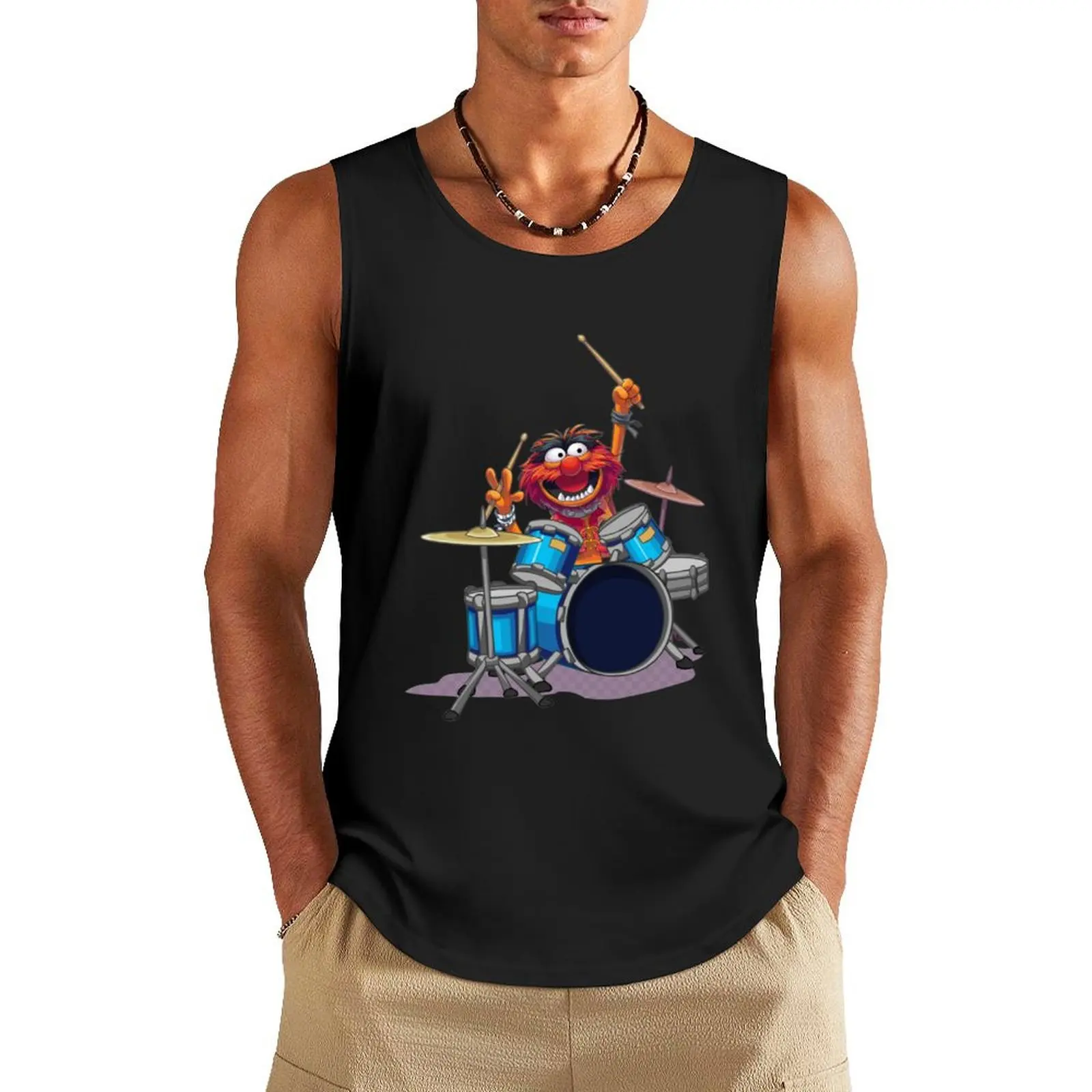 

ANIMAL DRUMMER THE MUPPETS SHOW Tank Top t-shirt gym man Fitness men clothing