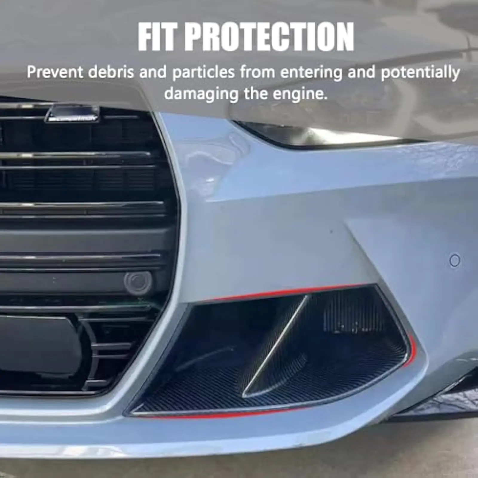 Für BMW G80 G82 2021-2024 Frontstoßstangen-Luftkanalabdeckung ABS Untere Seitenlüftungsgitter Motorhaube Auto-Karosserie Tuning-Kit – Detail 5