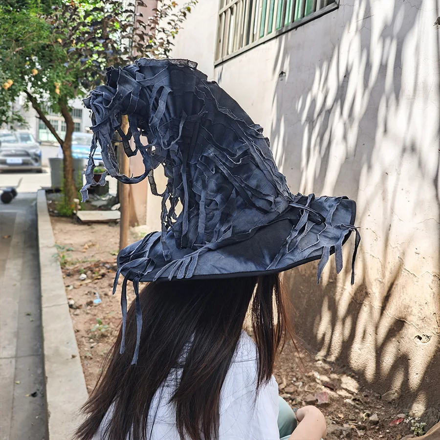 Halloween cosplay cowboy Witch Hat - Imitation old wizard costume hat - Wizard Costume Accessories Handmade War hat