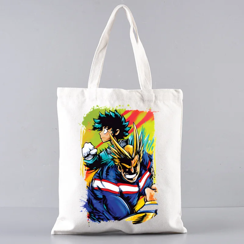 Boku No Hero Anime My Hero Academia Bakugou Tote Bag Unisex Canvas Bags Shopping Bags Printed Casual Shoulder Bag