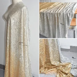 Glitter Star Sequin Mesh Fabric Gold Silver Gradient Hot Stamping Craft Wedding Photo Background Decorative Diying Design Cloth