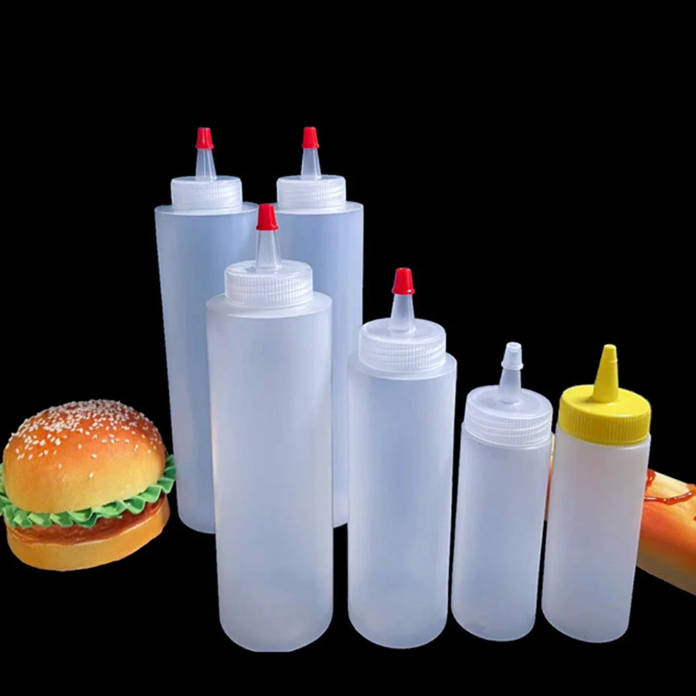 

15pcs Squeeze Bottles For Sauces Condiment Dispenser Kitchen Oil Sauce Bottle Salad Dressing Ketchup Soy Seasoning Container