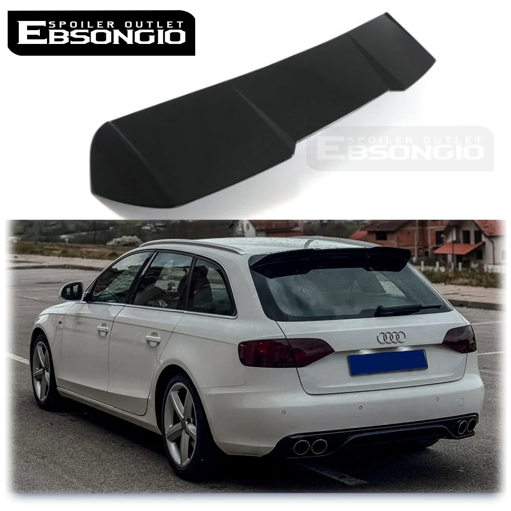 Für 2008-2015 Audi A4 B8 Allroad Avant RS4 Look Spoiler Hochwertiges ABS-Kunststoffmaterial Heckdachspoiler Flügel Auto-Zubehör