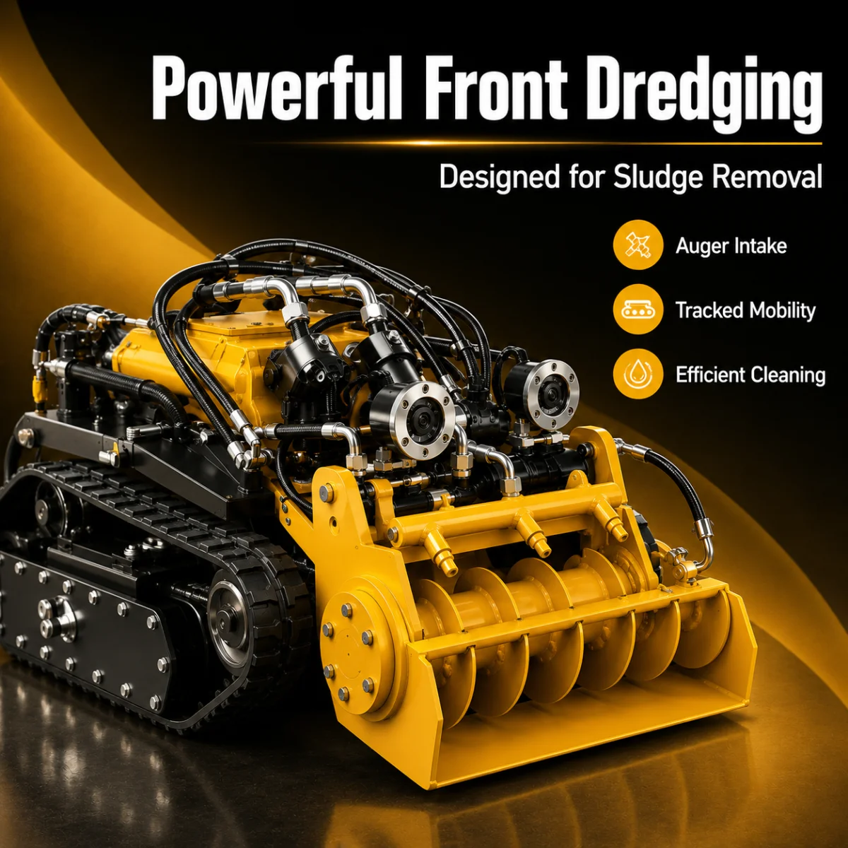 Electric Tracked River Dredging Robot Sludge Removal Robot Wastewater Pool Sedimentation Tank and Sewer Cleaning Equipment