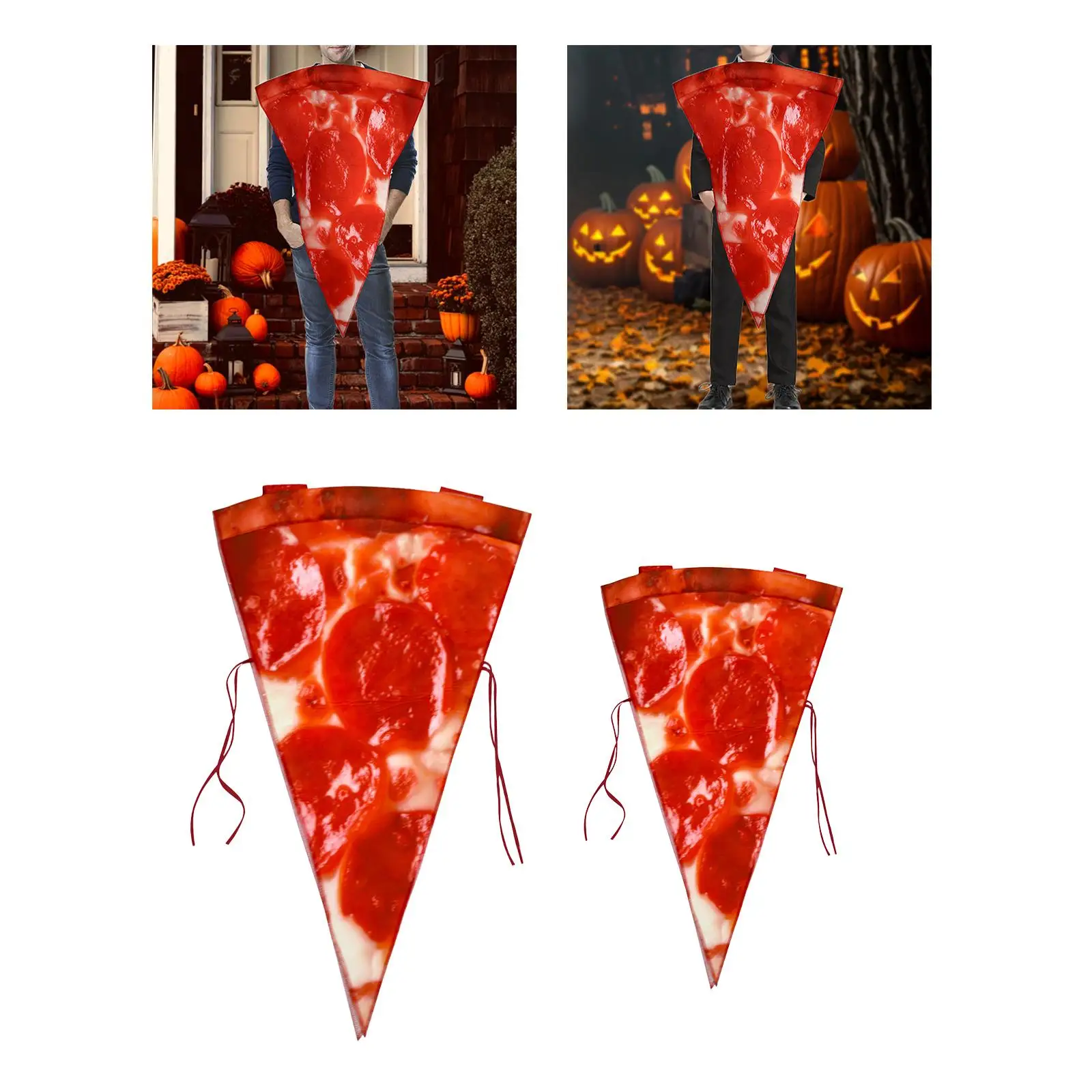 

Pizza Costume Eye Catching Party Unique Novelty Comfortable Funny Easy to Wear Props Halloween Outfit for Food Theme Parties
