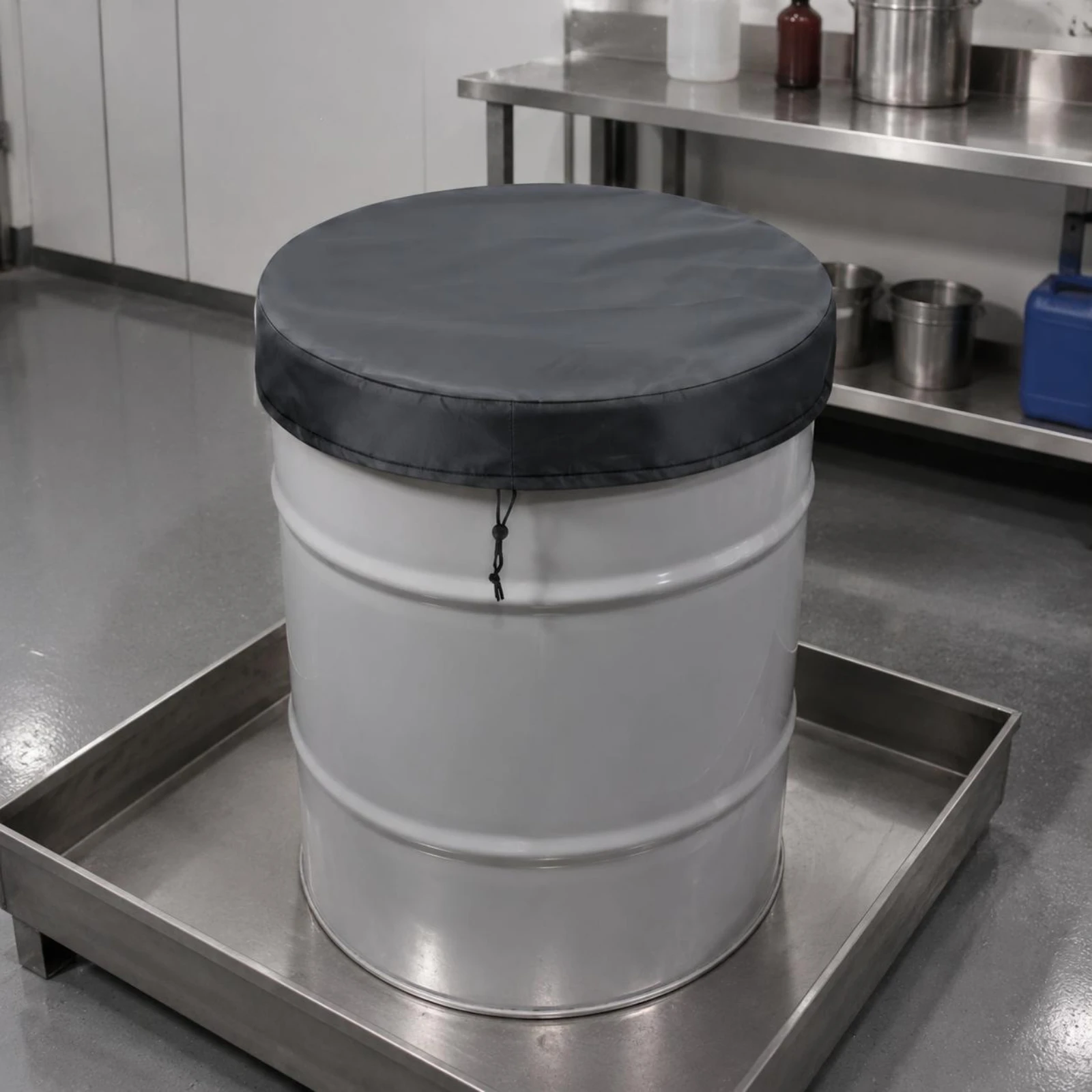 

Round Drum Cover Drawstring Bottom Waterproof Drum Cover Safeguarding Cloth Silver Interior Protection