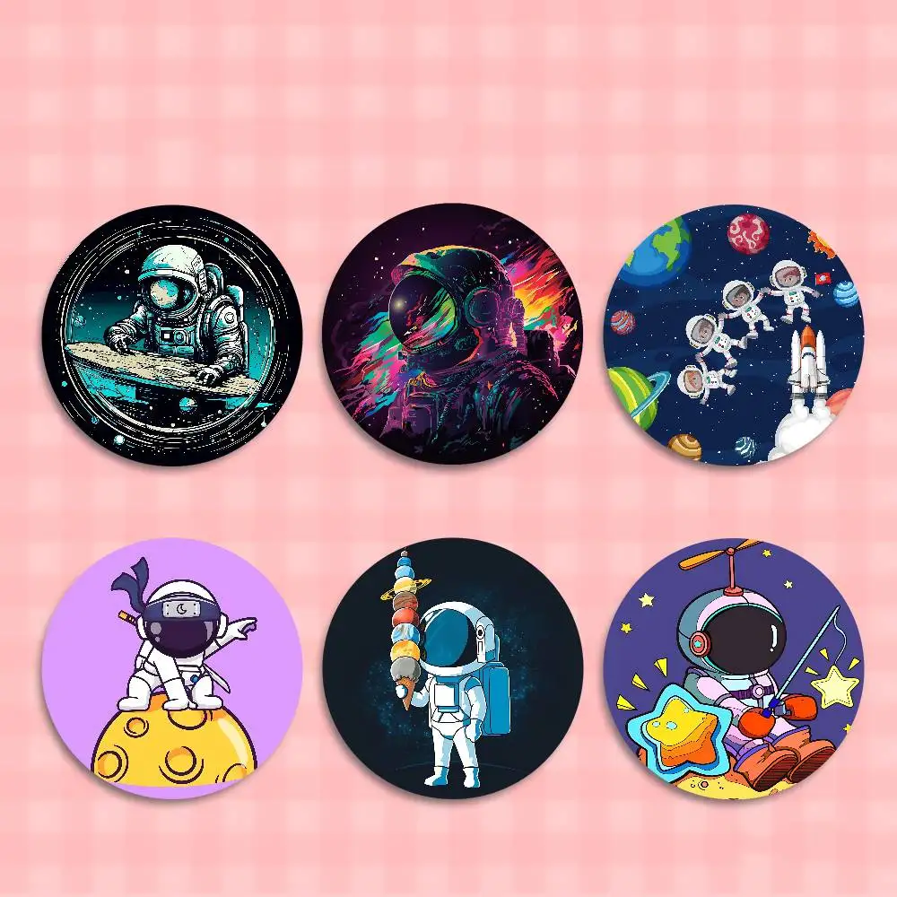 Cartoon Space Astronaut Badges Creative Tinplate Soft Button Pins Animal Icon Brooch Lapel Backpack Badge Accessories Pin