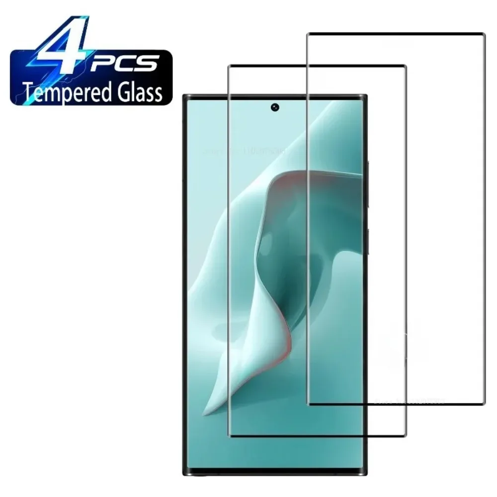 4Pcs Tempered Glass For Samsung Galaxy S24 Ultra S22 S23 Plus Anti Scratch Screen Protector For Samsung S24 Plus S21 Glass Film