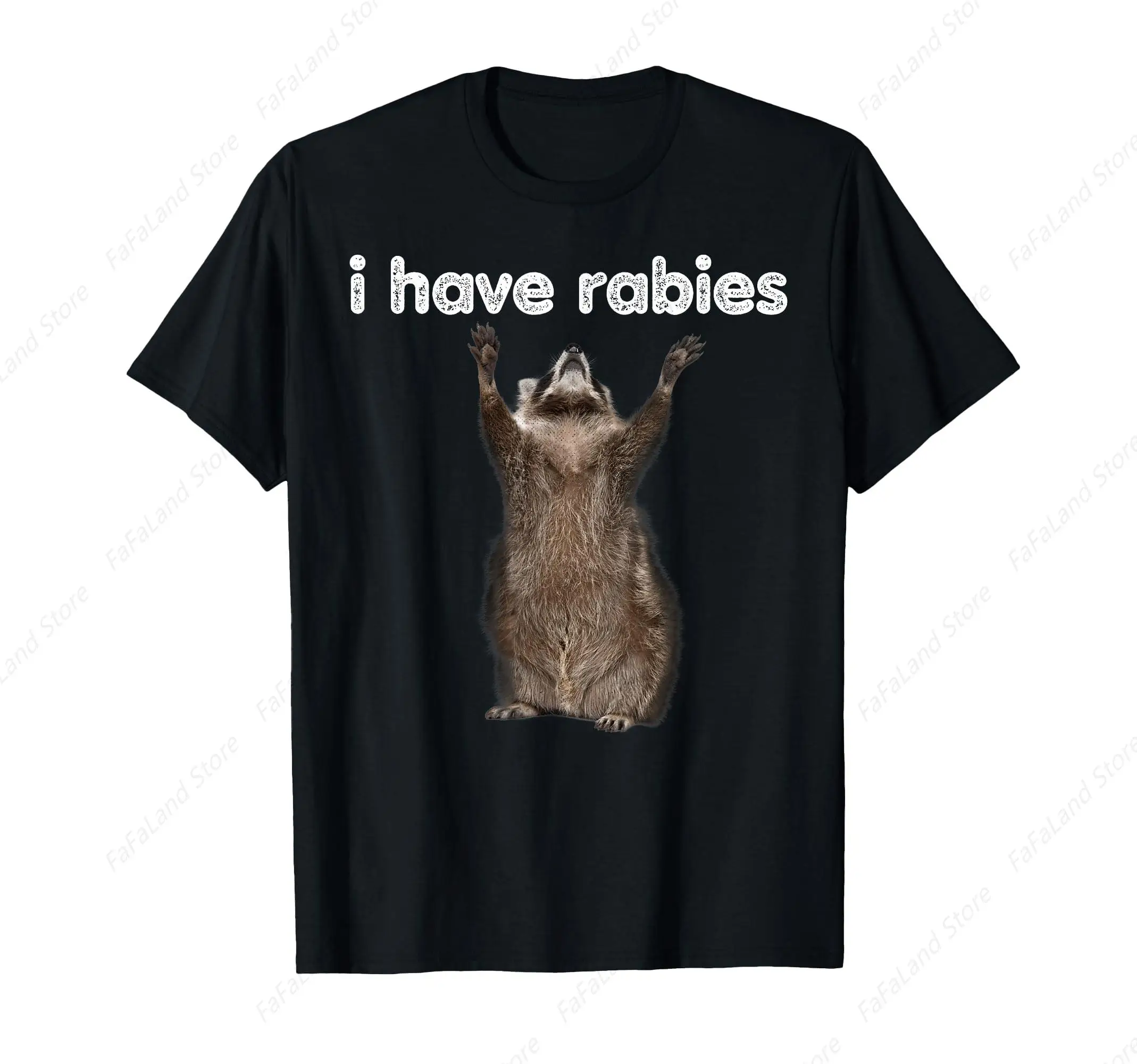 I Have Rabies Don't Tailgate Me Funny Vintage T-Shirt For Men Women Cotton Top Tee Fashion Casual Short Sleeves