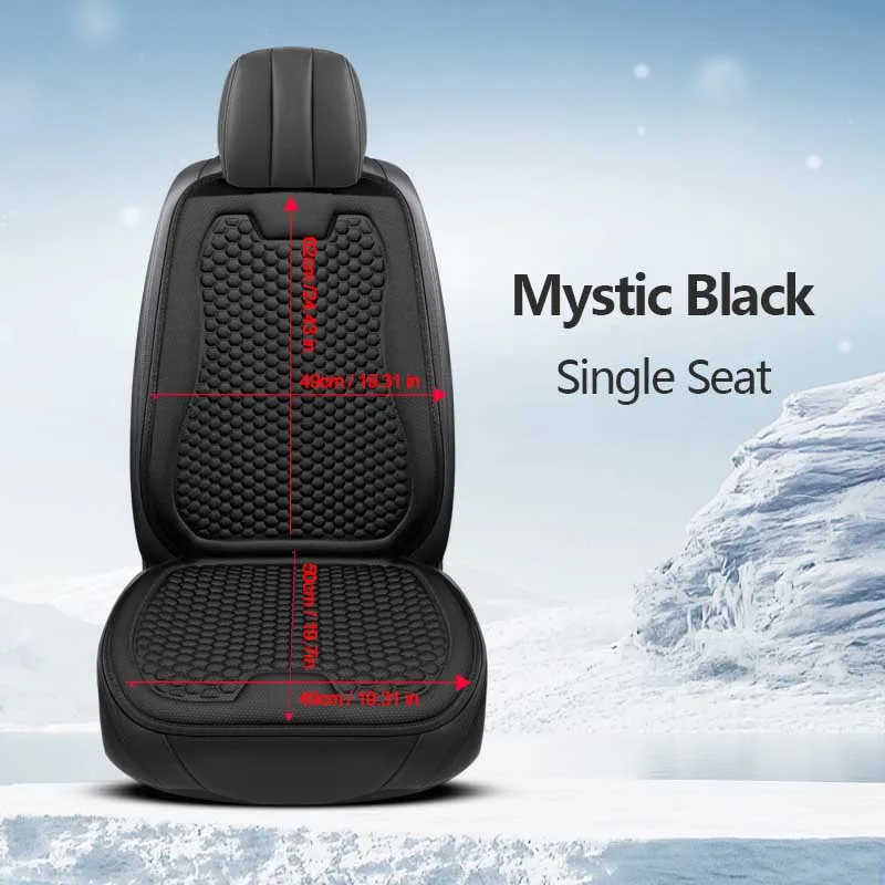 Car Seat Cushion - All-Season Comfortable & Breathable, Office Chair Cushion, 3D Minimalist Ventilated Single Seat Cooling P view 6