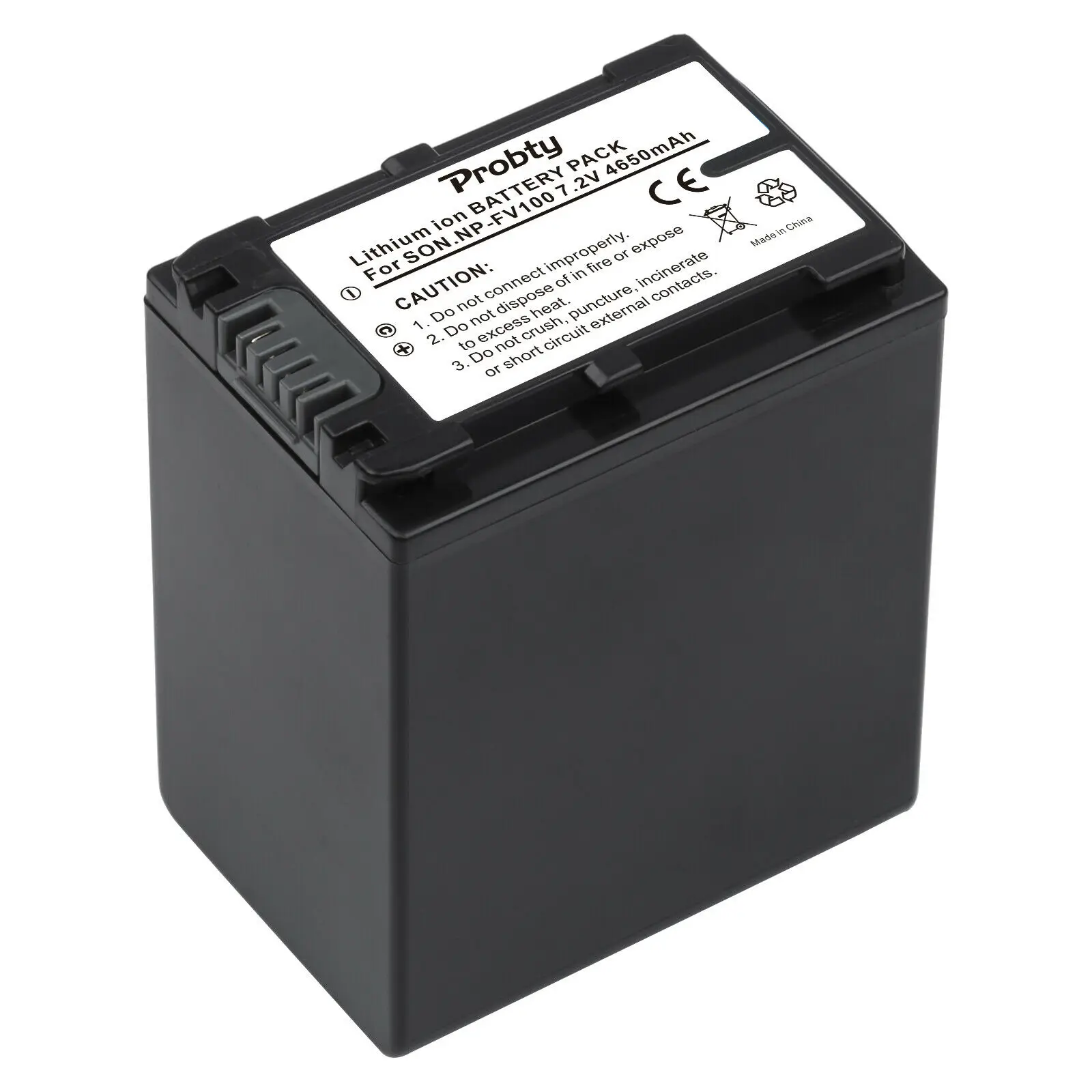 Probty 4650mAh NP FV100 NP-FV100 FV100 Battery + Charger for Sony NP-FV30 NP-FV50 NP-FV70 SX83E SX63E FDR-AX100E AX100E Camera