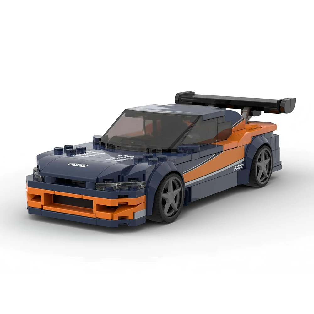 Image of Neue MOC-Geschwindigkeit ​ ​ Serie Tech Drift S15 Rennwagen-Modell Baukasten DIY Modulares Auto-Montage-Spielzeug Sammler-Geschenkset für Erwachsene