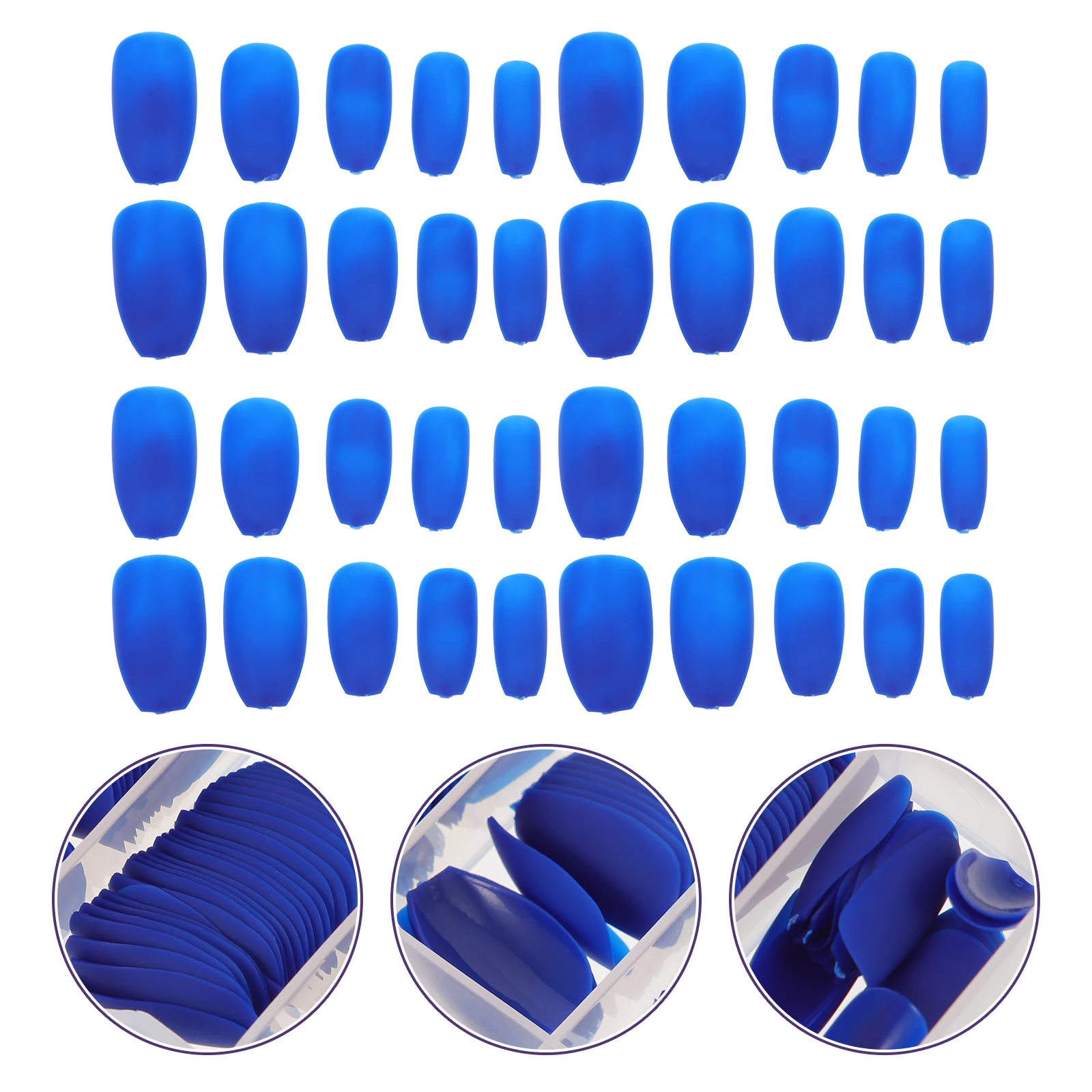 

Manicure Frosted Short Nail Plate Miss False Nails Fake Pp Women Decoration Kits