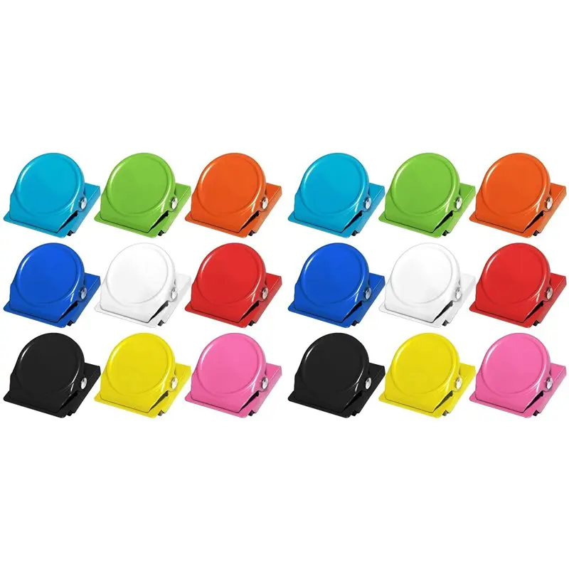 

Магнитные зажимы, 18 упаковок магнитных зажимов для классной доски, холодильника, разных цветов